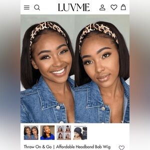 Luvme 100% human hair wig
12 inches
Headband bob cut
Dark Brown- 1B